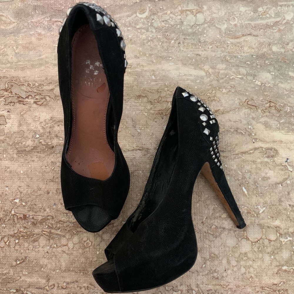 Vince Camuto Studded Platform Heels 5.5